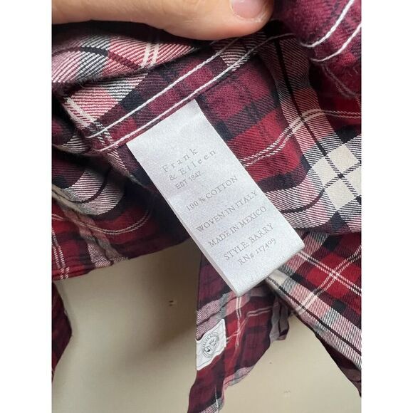 Frank & Eileen Barry Flannel Button Down Women's Sz. L - Picture 5 of 6